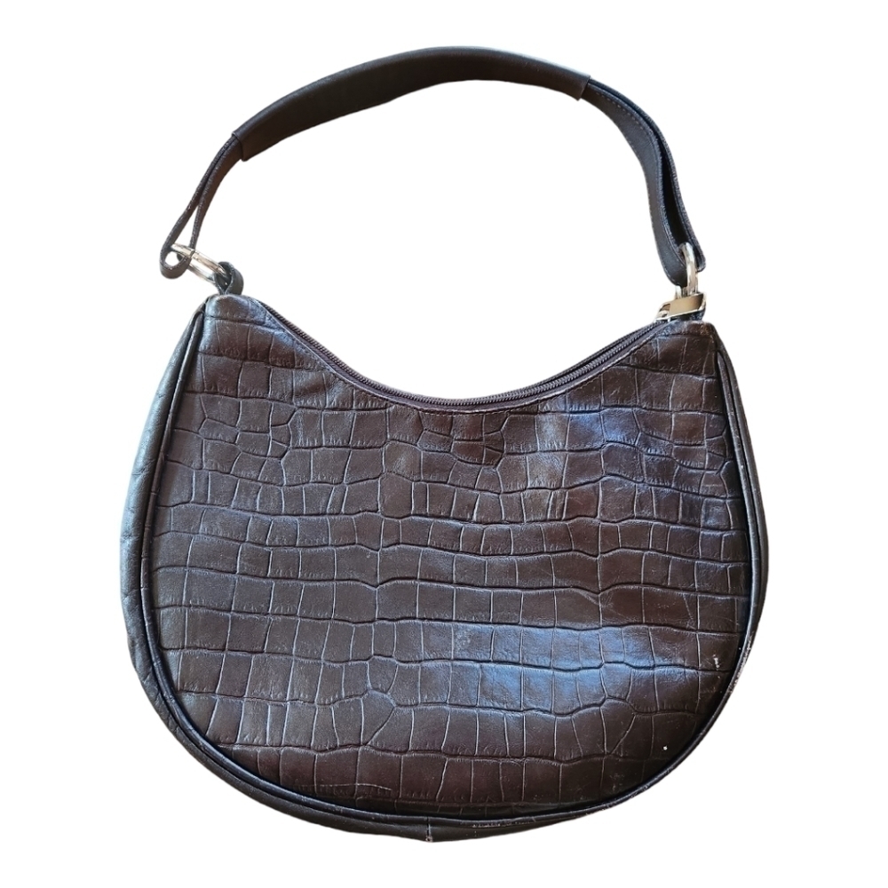 VINTAGE Maurizio Taiuti brown leather shoulder bag, purse